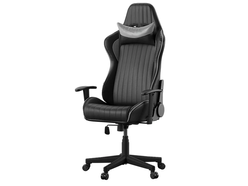 Senna | Chaise de bureau en similicuir noir