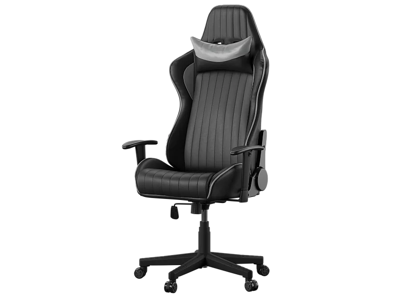 Senna | Chaise de bureau en similicuir noir