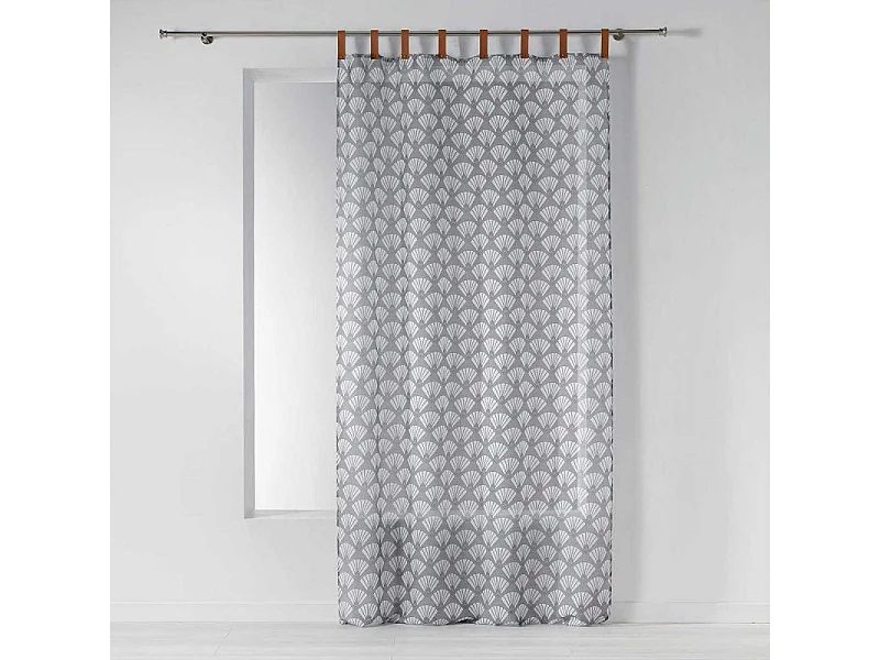 Rideau Voilage à Passants "Art Déco Chic" 140x240cm Anthracite