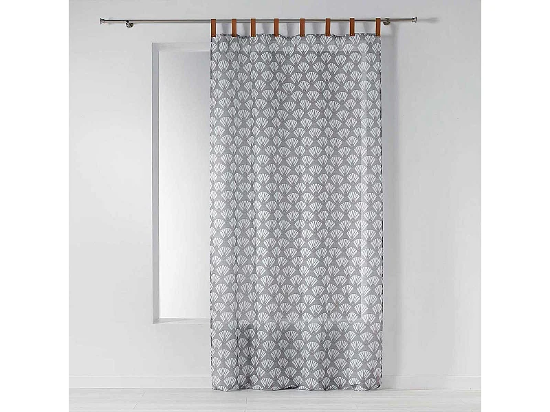 Rideau Voilage à Passants "Art Déco Chic" 140x240cm Anthracite