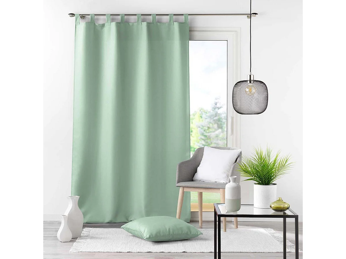 Rideau à Passants "Essentiel" 140x260cm Sauge