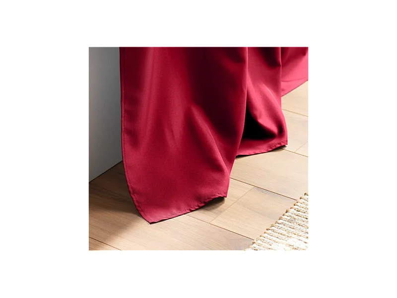 Rideau à Passants "Essentiel" 140x260cm Rouge