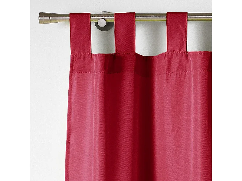 Rideau à Passants "Essentiel" 140x260cm Rouge