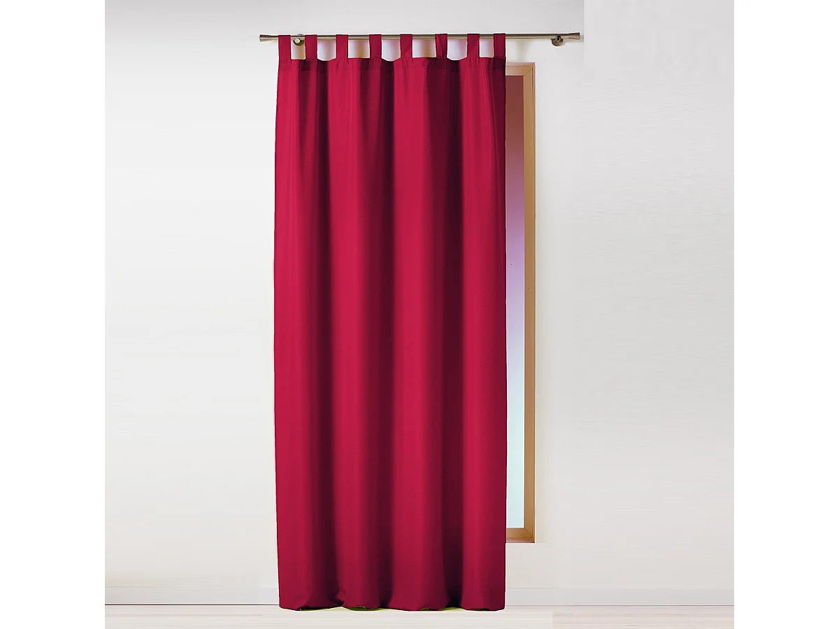 Rideau à Passants "Essentiel" 140x260cm Rouge