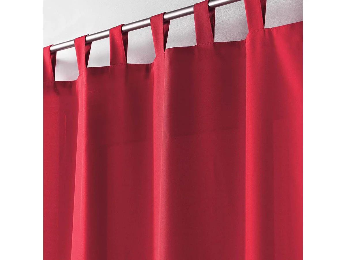 Rideau à Passants "Essentiel" 140x260cm Rouge