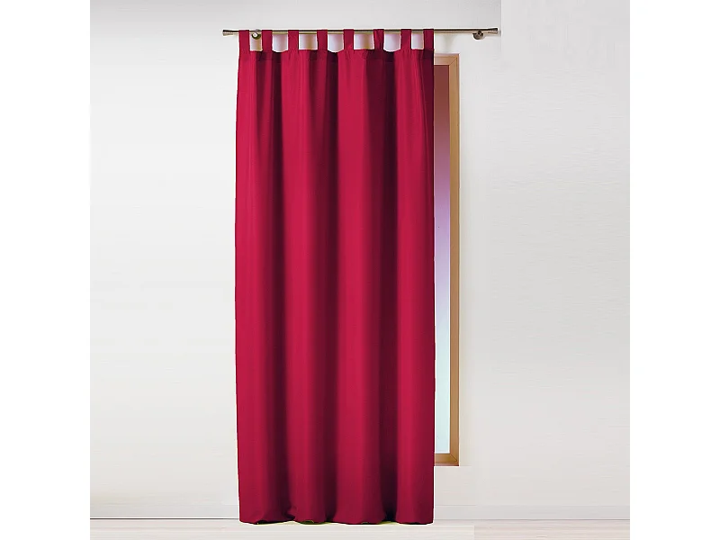 Rideau à Passants "Essentiel" 140x260cm Rouge