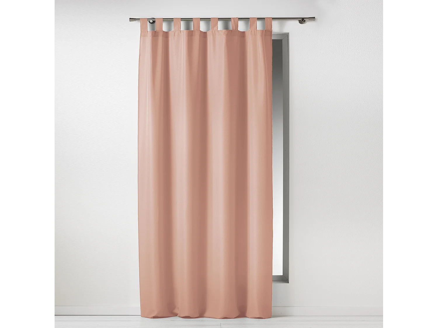 Rideau à Passants "Essentiel" 140x260cm Rose Poudré