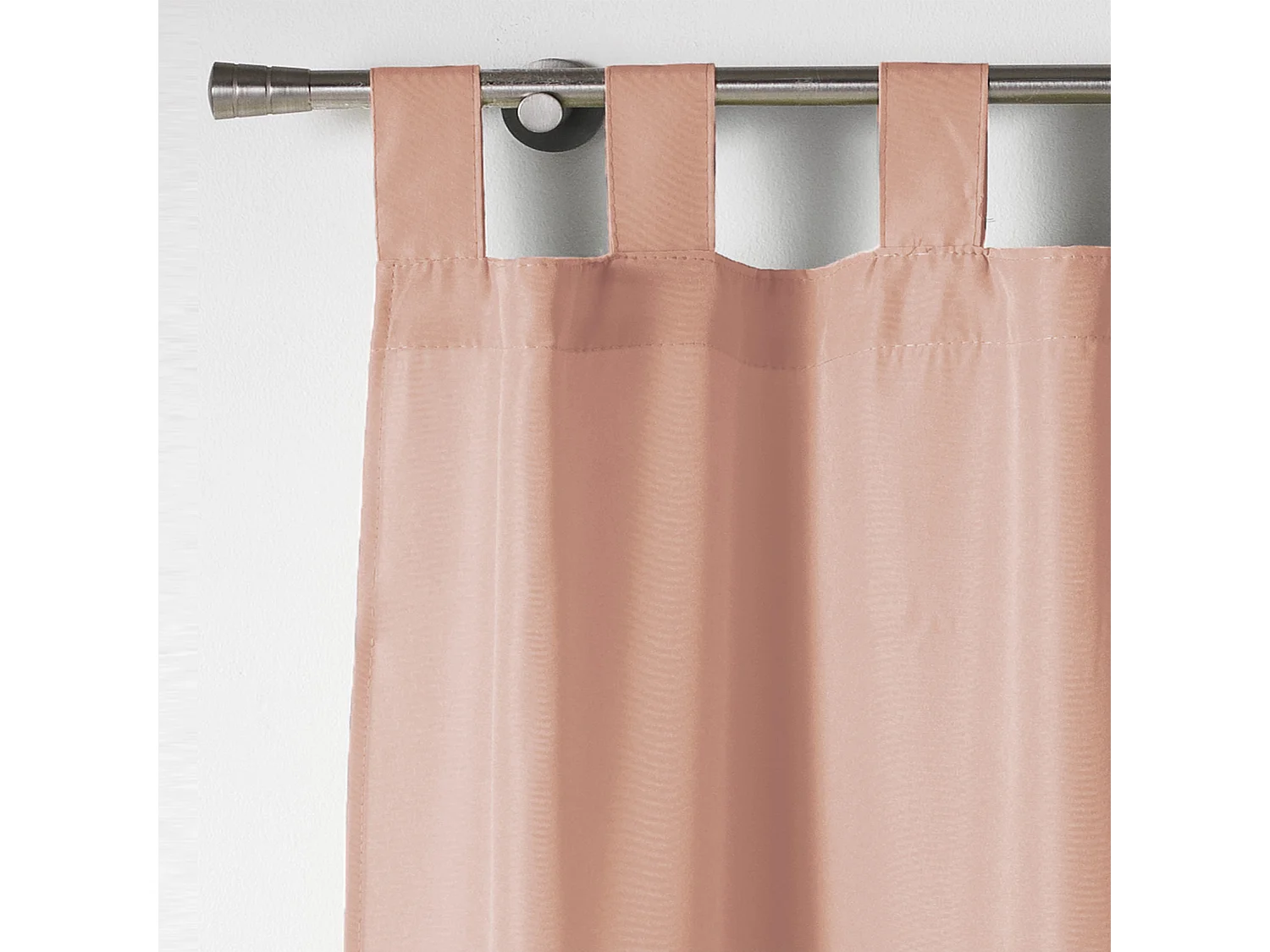 Rideau à Passants "Essentiel" 140x260cm Rose Poudré