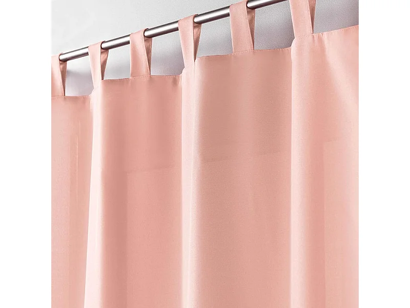 Rideau à Passants "Essentiel" 140x260cm Rose Poudré