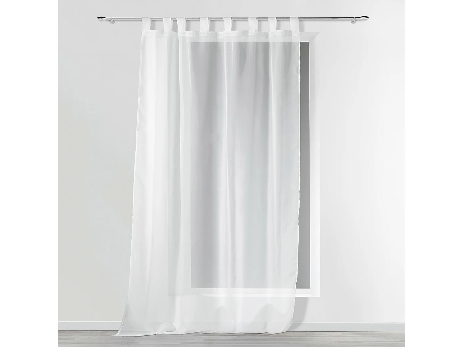 Rideau Voilage à Passants "Voiline" 140x240cm Blanc