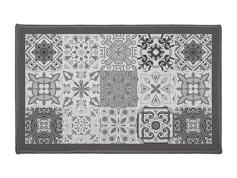 Tapis Déco Rectangle "Persane" 50x80cm Gris