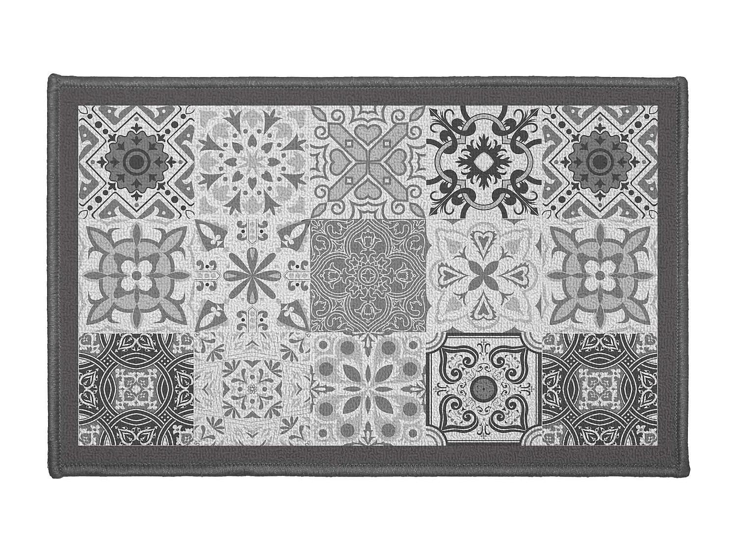 Tapis Déco Rectangle "Persane" 50x80cm Gris
