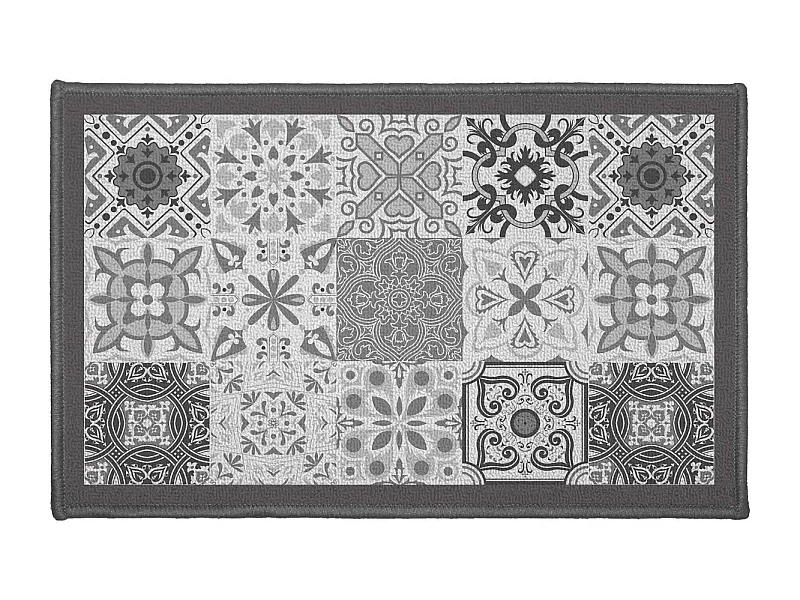Tapis Déco Rectangle "Persane" 50x80cm Gris