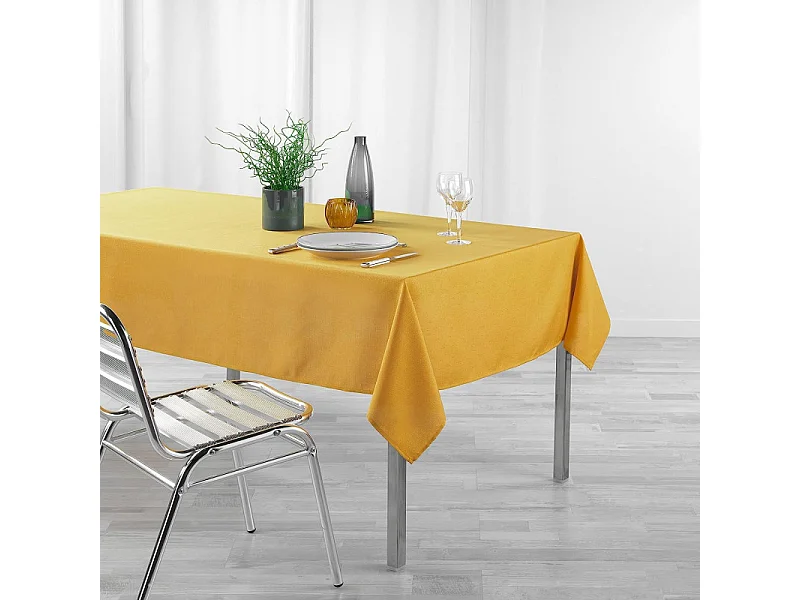 Nappe Enduit "Newton" 140x250cm Moutarde