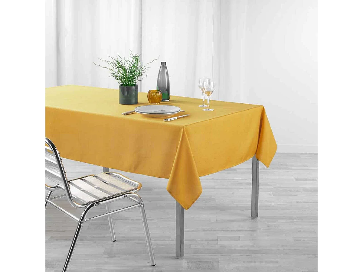 Nappe Enduit "Newton" 140x250cm Moutarde