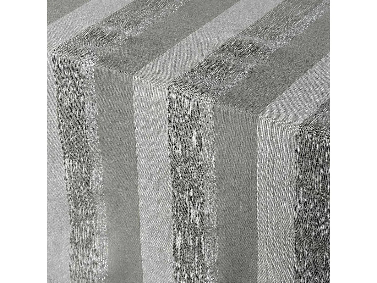 Nappe en Coton Tissée "Eldora" 140x240cm Gris