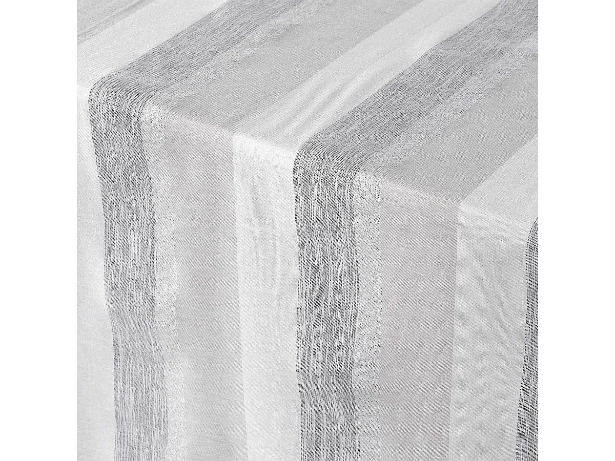 Nappe en Coton Tissée "Eldora" 140x240cm Argent