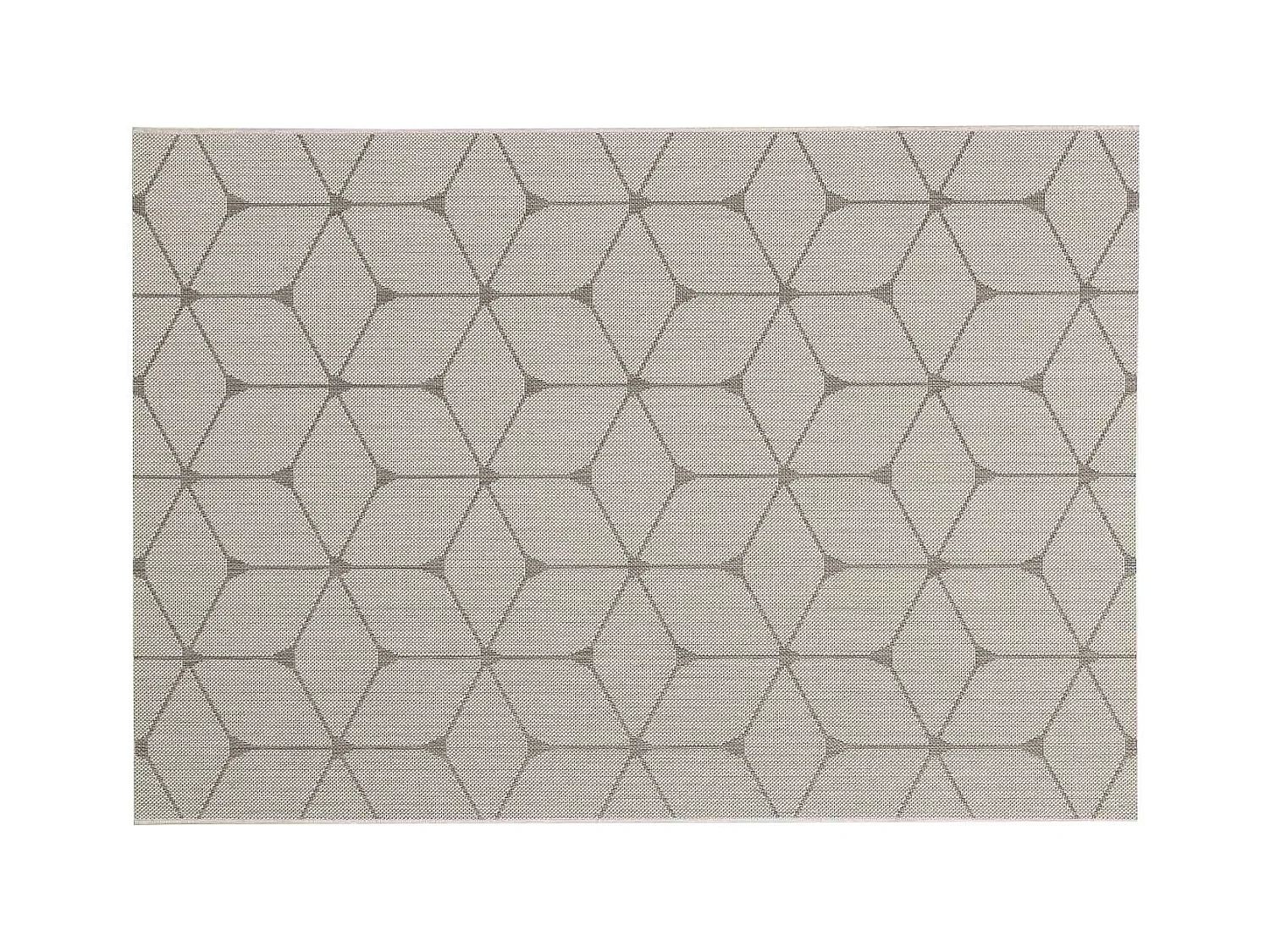 Tapis Tissé Déco "Hexagon" 120x170cm Beige