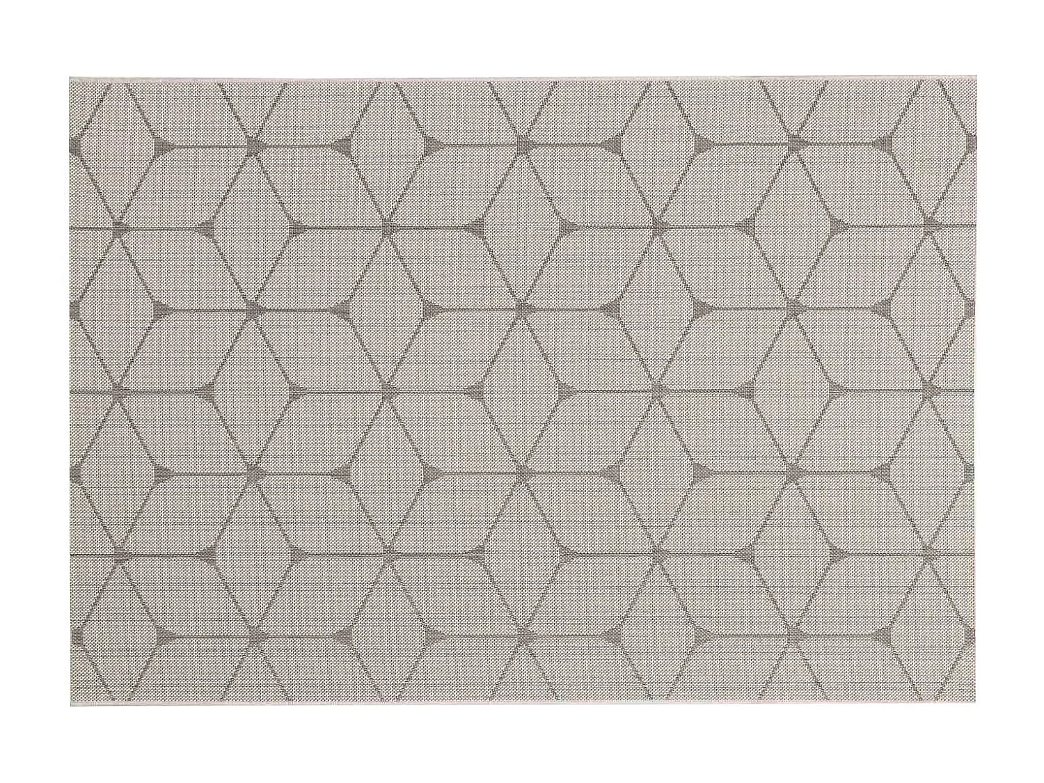 Tapis Tissé Déco "Hexagon" 160x230cm Beige
