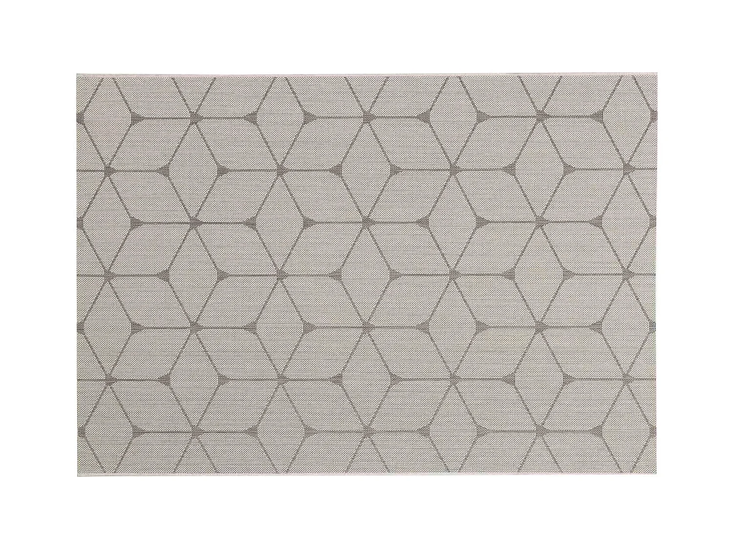 Tapis Tissé Déco "Hexagon" 160x230cm Beige