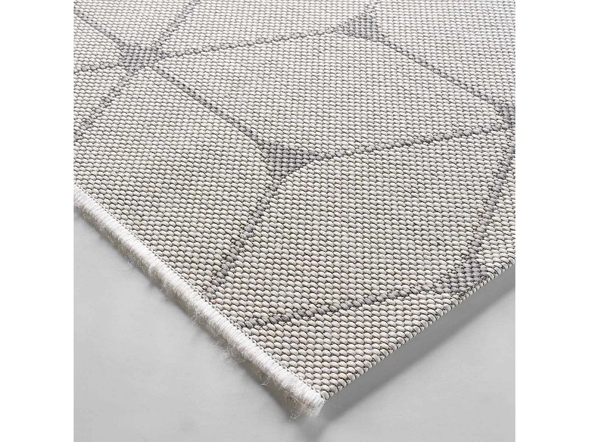 Tapis Tissé Déco "Hexagon" 160x230cm Beige