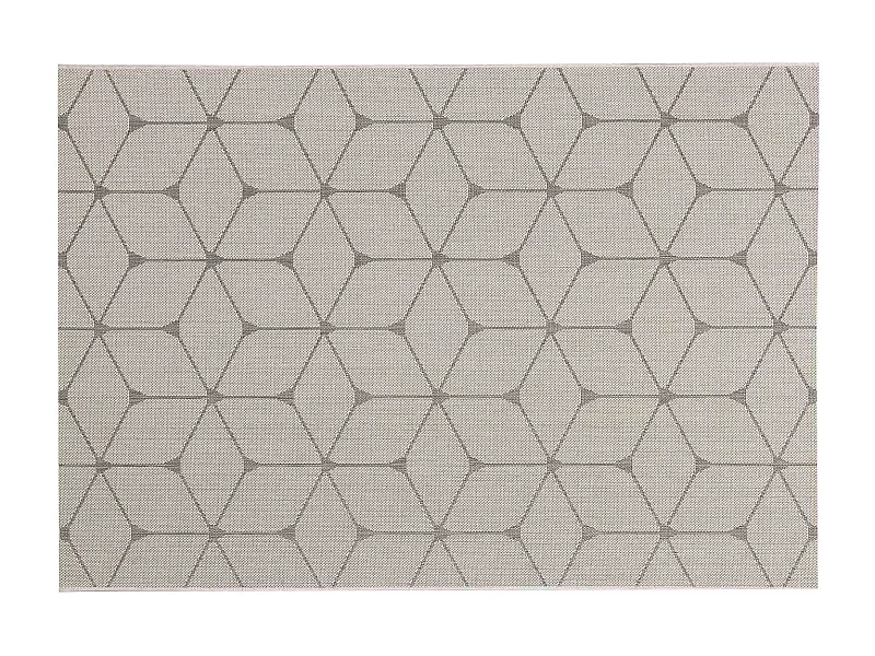 Tapis Tissé Déco "Hexagon" 160x230cm Beige