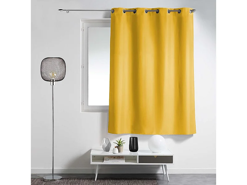 Rideau à Oeillets "Essentiel" 140x180cm Miel