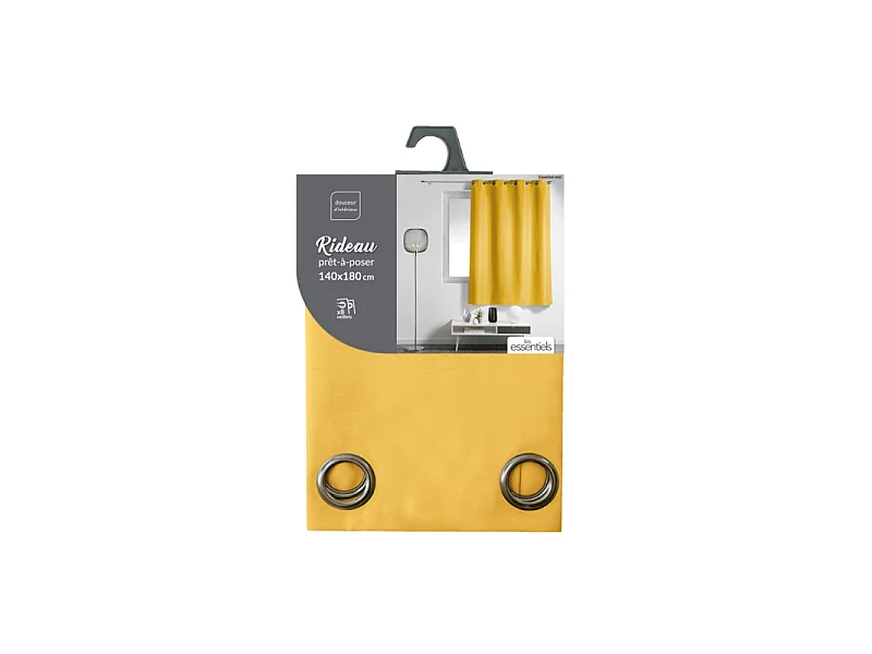 Rideau à Oeillets "Essentiel" 140x180cm Miel