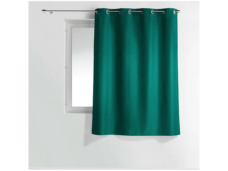 Rideau à Œillets "Essentiel" 140x180cm Émeraude