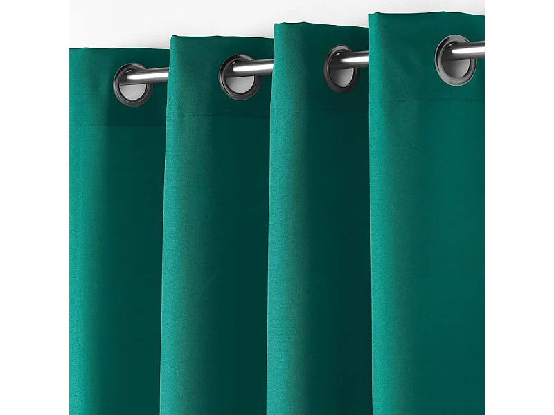 Rideau à Œillets "Essentiel" 140x180cm Émeraude
