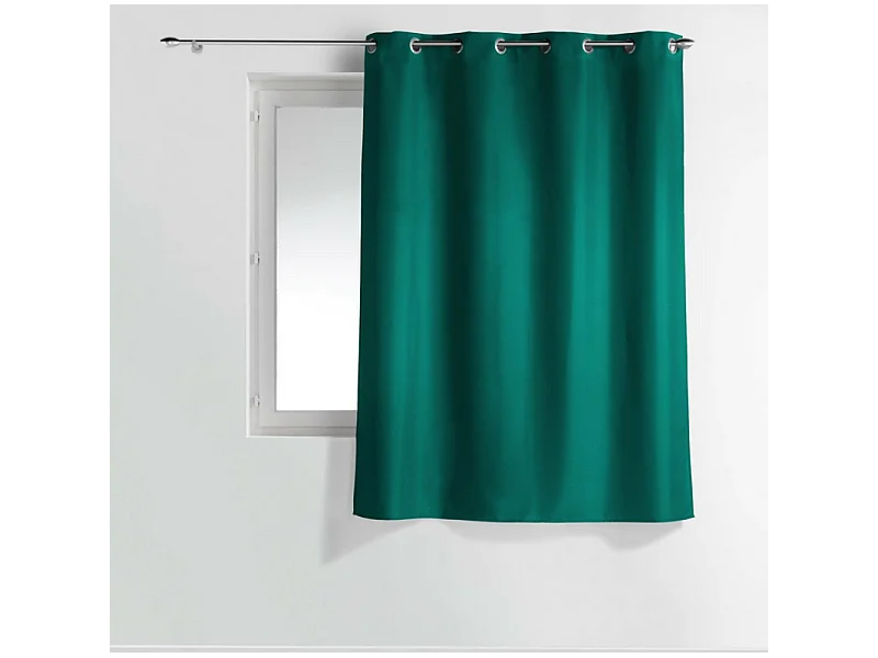Rideau à Œillets "Essentiel" 140x180cm Émeraude