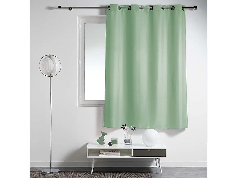 Rideau à Œillets "Essentiel" 140x180cm Sauge