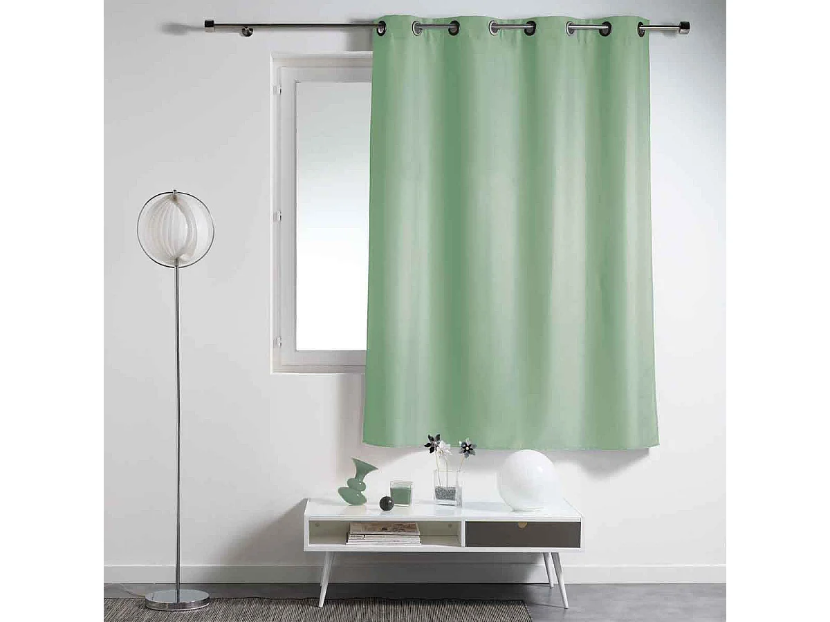 Rideau à Œillets "Essentiel" 140x180cm Sauge
