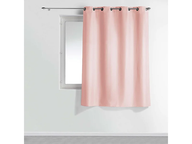 Rideau à Œillets "Essentiel" 140x180cm Rose Poudré