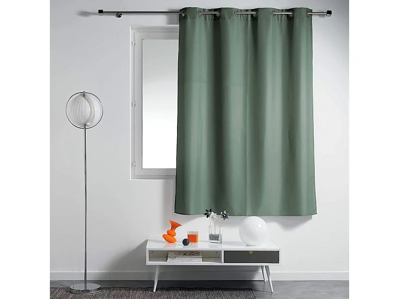 Rideau à Oeillets "Essentiel" 140x180cm Kaki