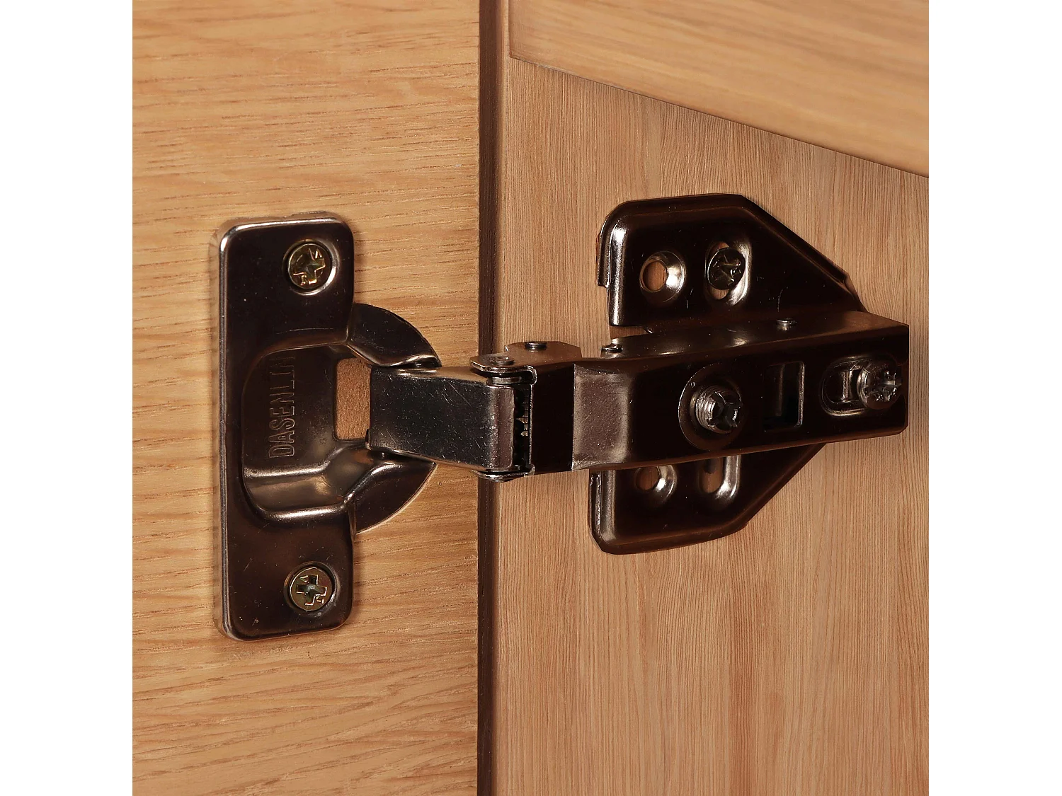 Buffet 3 portes en mélaminé 160 cm effet bois