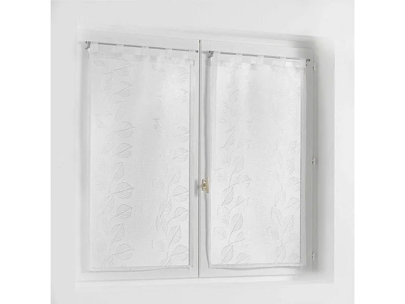 Paire de Voilages "Edenia" 60x160cm Blanc