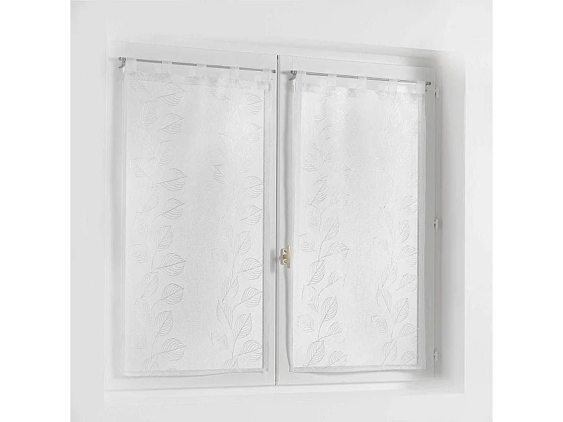 Paire de Voilages "Edenia" 60x160cm Blanc