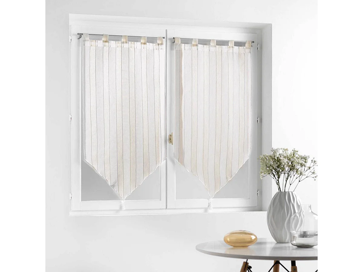 Paire de Voilages "Charlize" 60x160cm Naturel