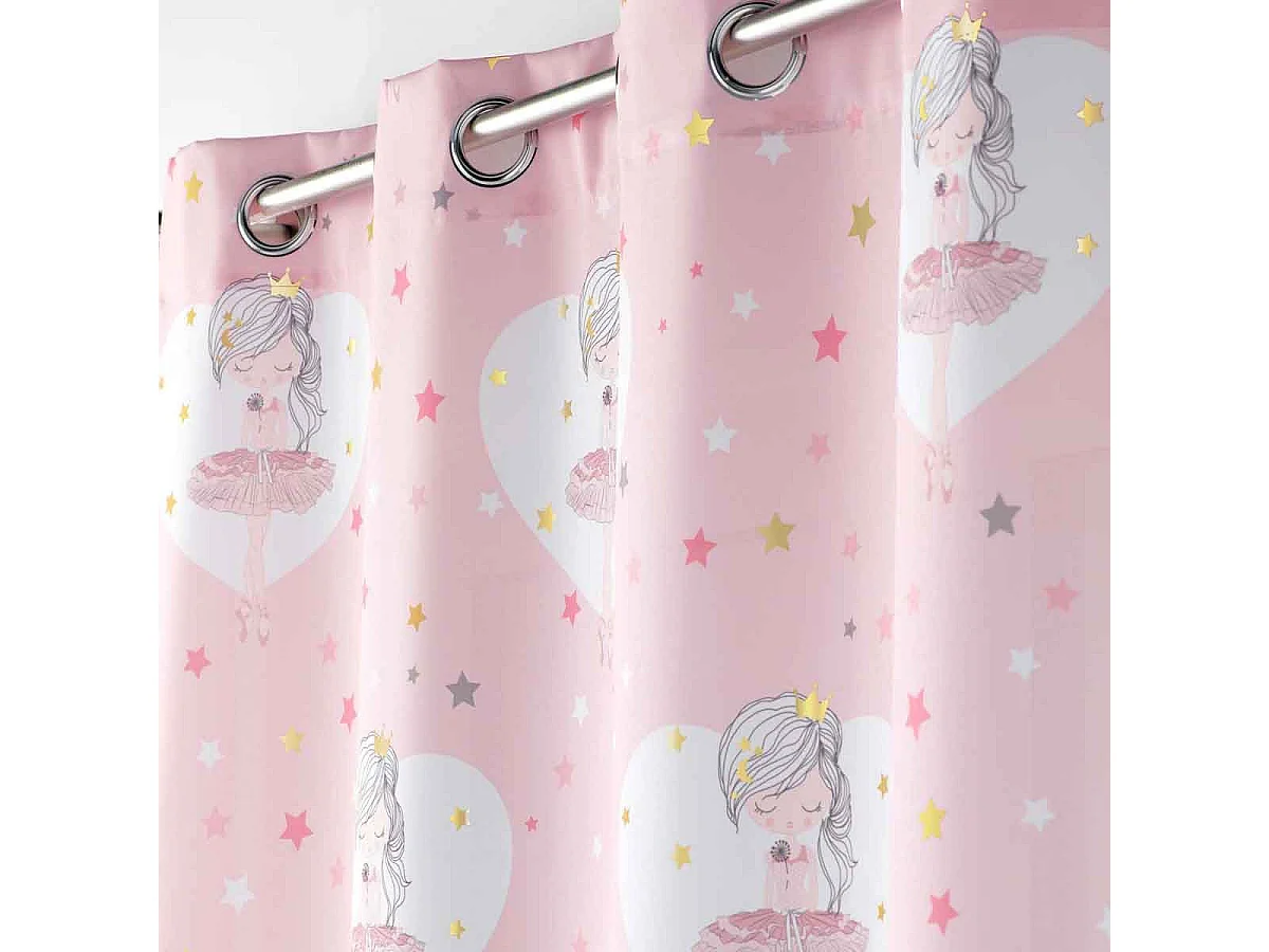 Rideau Enfant "Petite Étoile" 140x260cm Rose