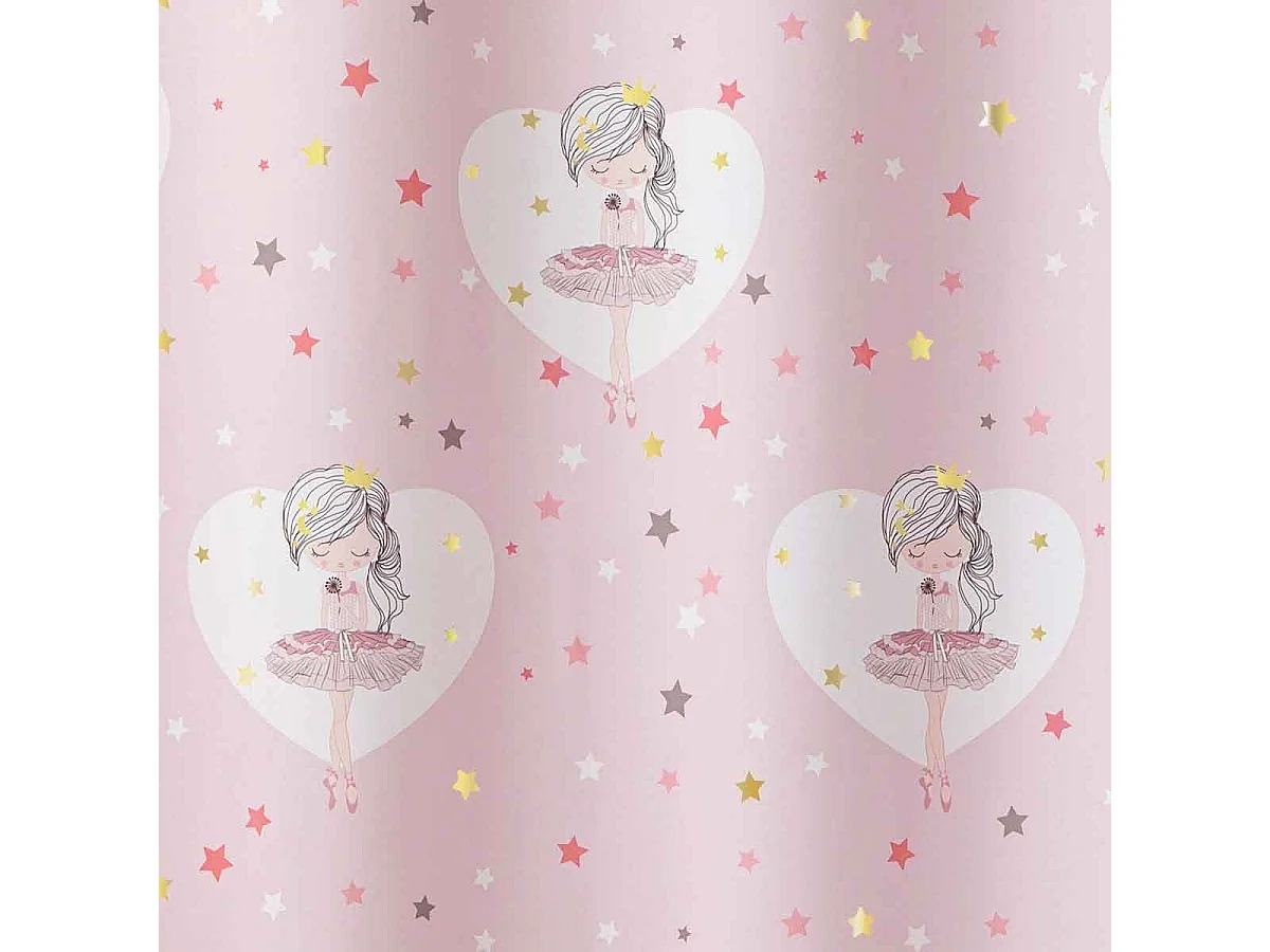 Rideau Enfant "Petite Étoile" 140x260cm Rose