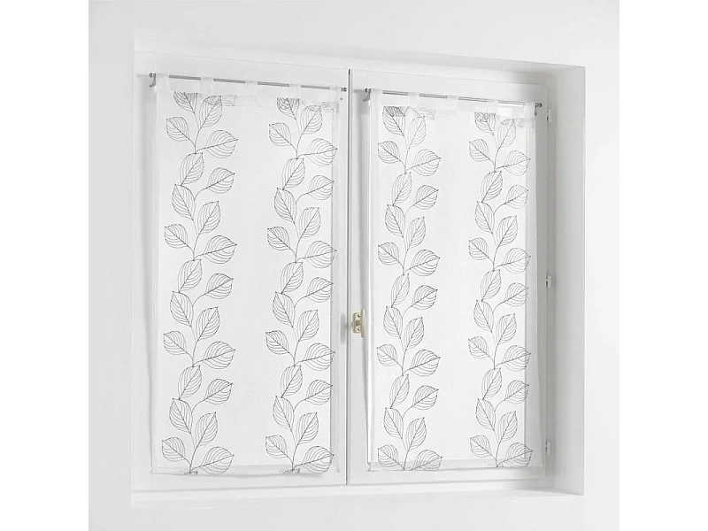 Paire de Voilages "Edenia" 60x160cm Gris