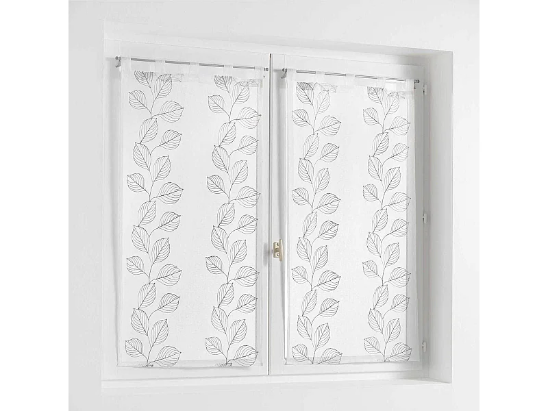 Paire de Voilages "Edenia" 60x160cm Gris