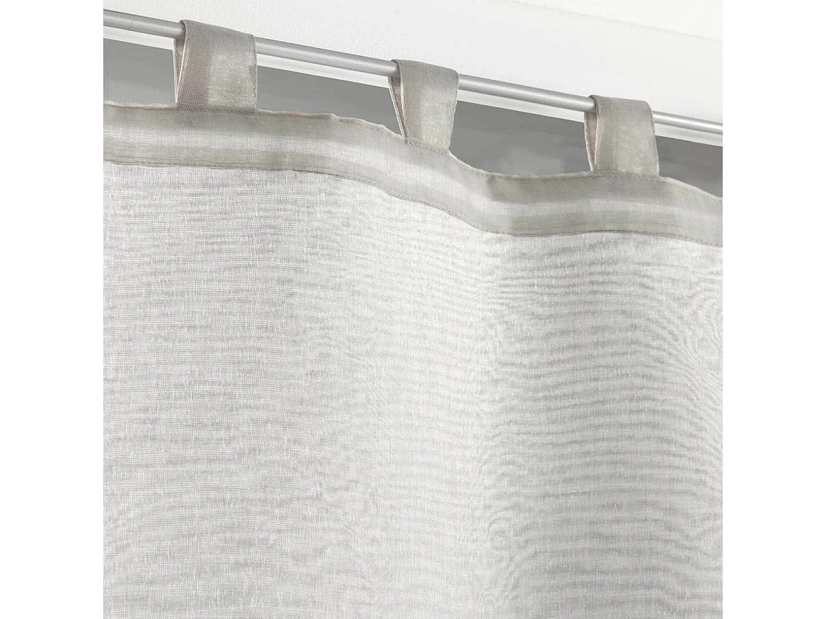 Paire de Voilages "Duetto" 60x160cm Gris & Blanc