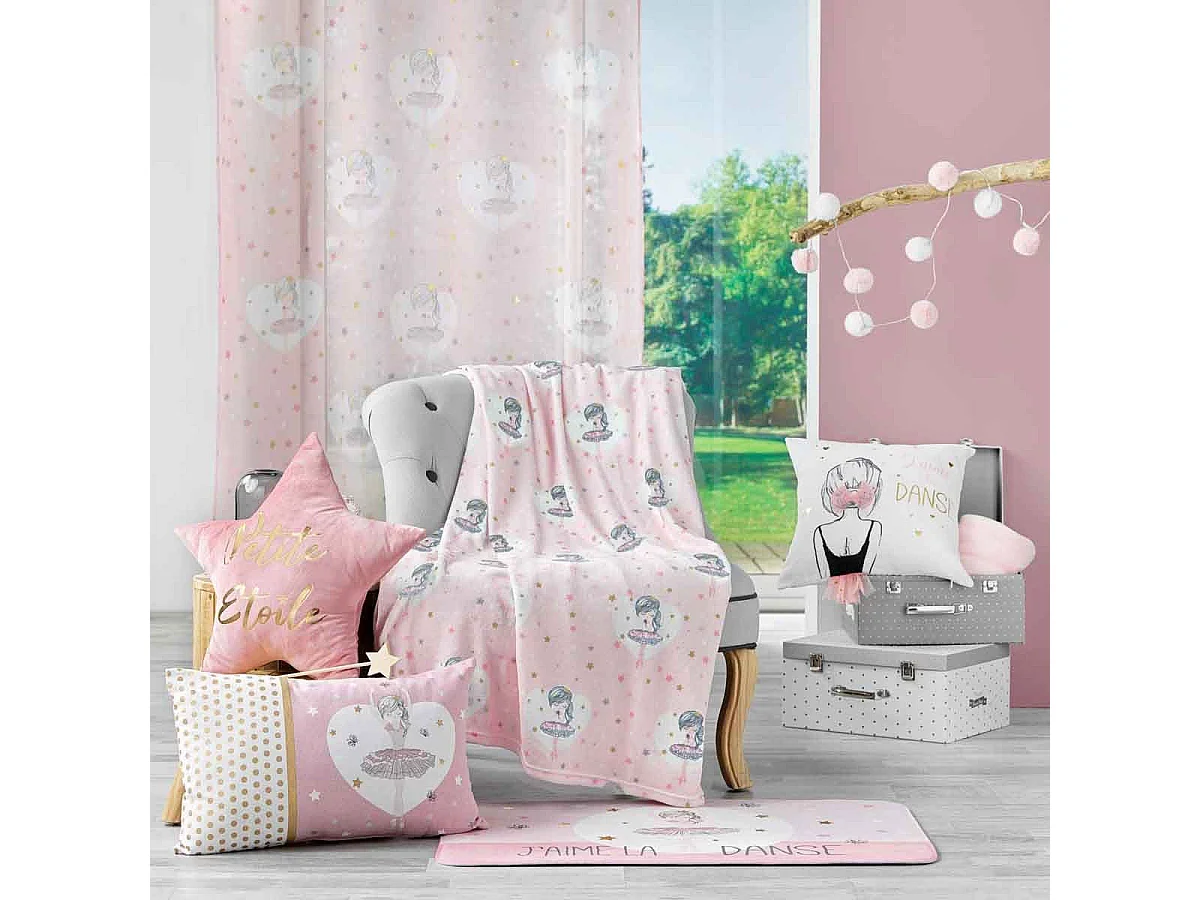 Tapis Enfant Imprimé "Petite Étoile" 45x75cm Rose