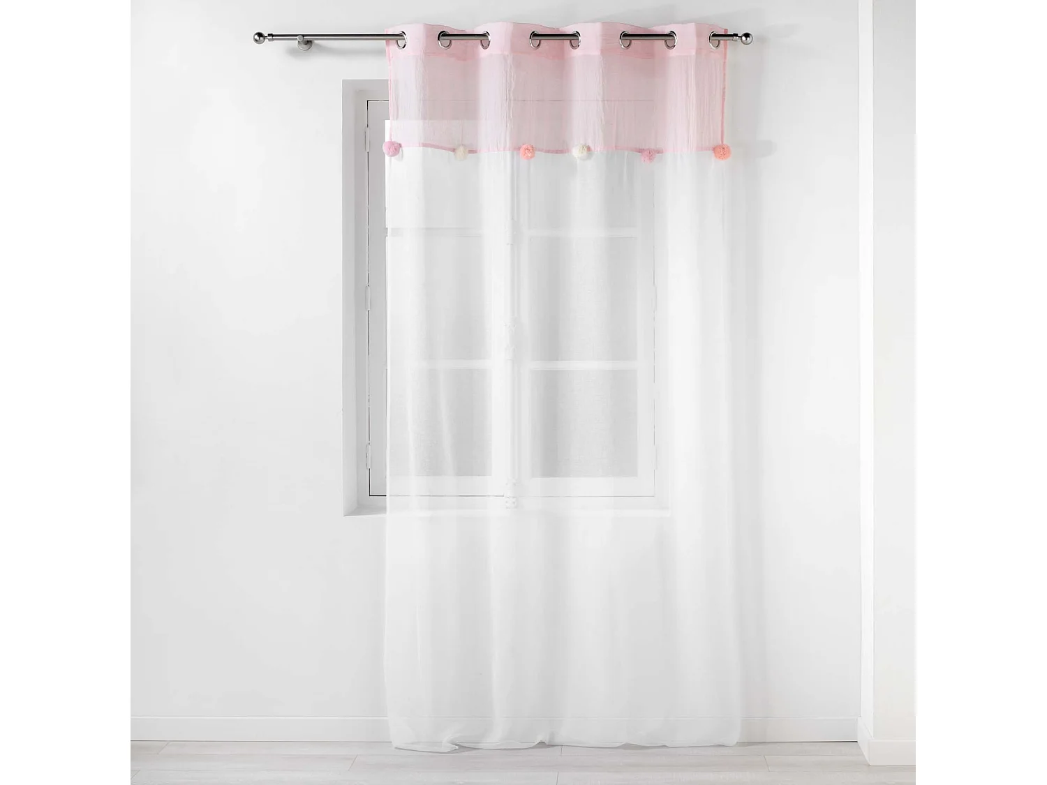 Rideau Voilage à Œillets "Elfika" 140x240cm Blanc