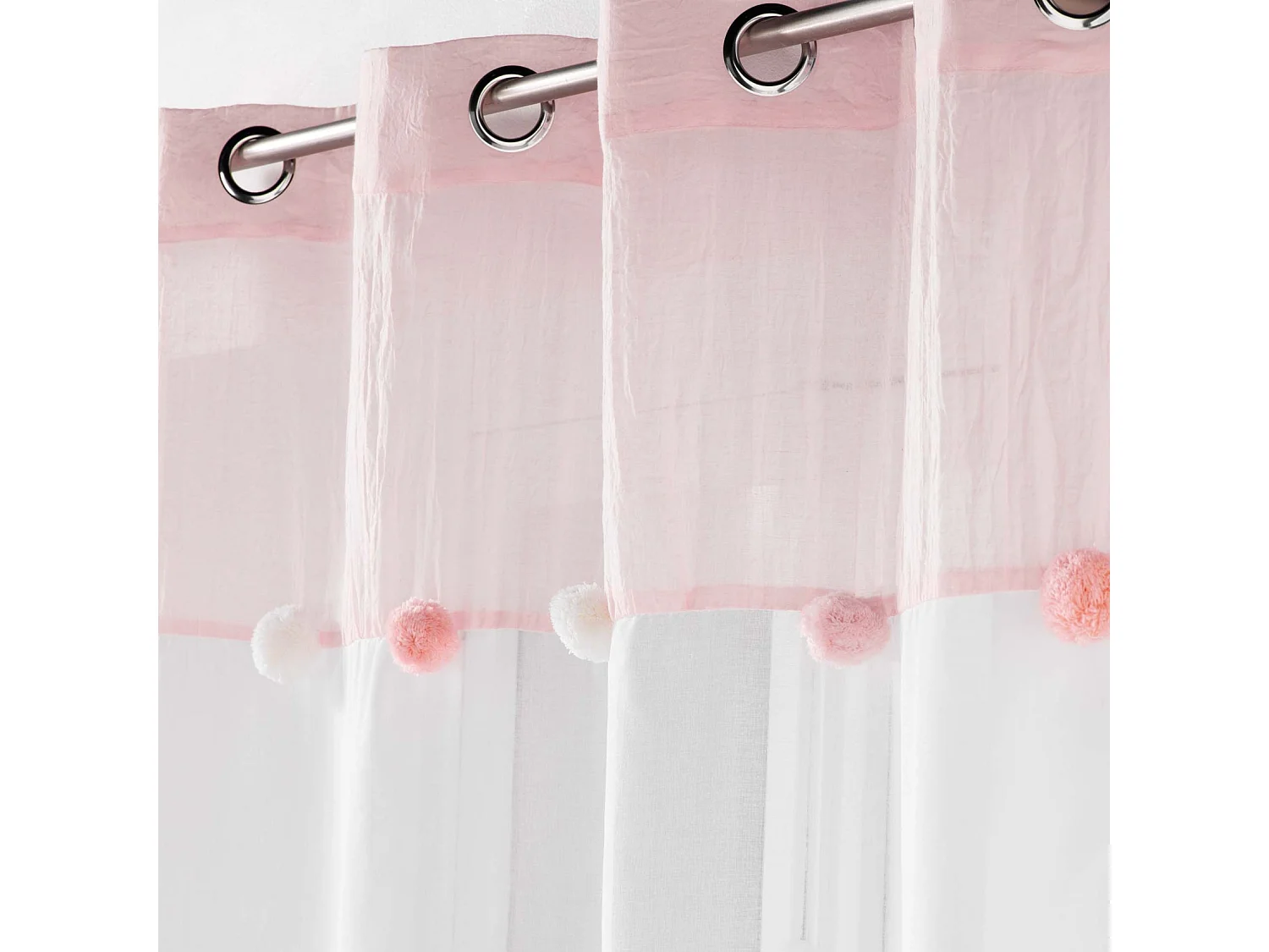 Rideau Voilage à Œillets "Elfika" 140x240cm Blanc