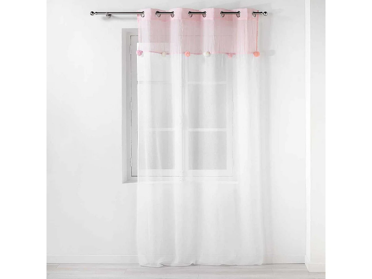 Voile mit bunten Pompons