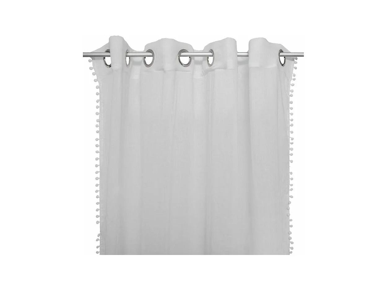 Rideau Voilage à Œillets Enfant "Jyo" 140x240cm Gris