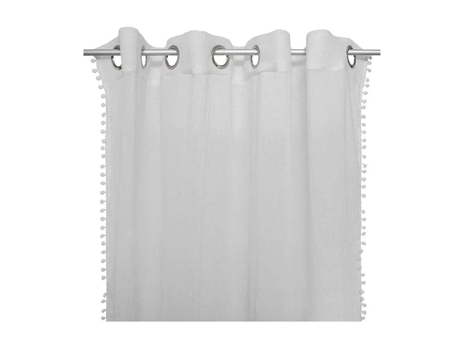 Rideau Voilage à Œillets Enfant "Jyo" 140x240cm Gris